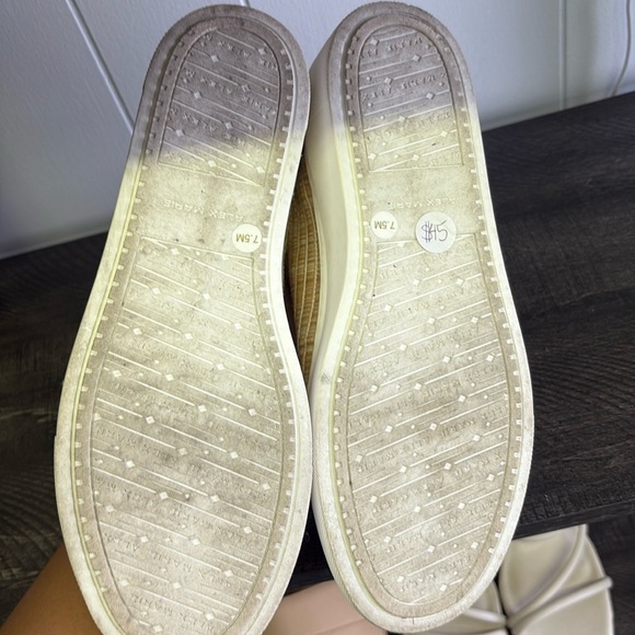 Alex Marie Beige Woven Sneakers with Pearl Accents - Picture 6 of 6